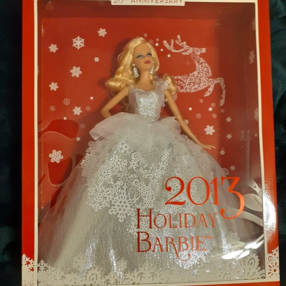 2013 BARBIE HOLIDAY EDITION 25 ANNIVERSARY NWT IN BOX NEW CONDITION - Picture 11 of 17